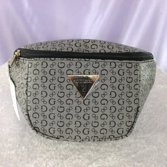 Guess Charlestown Travel Belt Bag Waist Pack – Black Logo Print - Picture 1 of 7